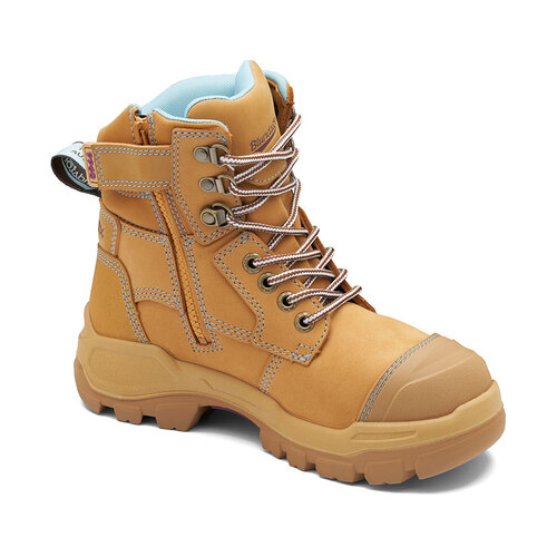 WORKWEAR, SAFETY & CORPORATE CLOTHING SPECIALISTS - RotoFlex Wheat water-resistant nubuck 150mm zip sided women's safety boot