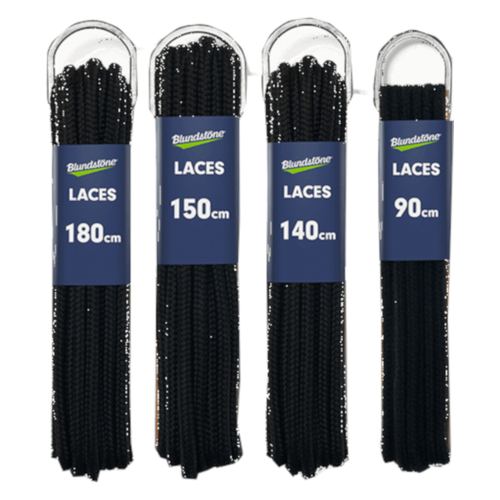 WORKWEAR, SAFETY & CORPORATE CLOTHING SPECIALISTS - Laces - round, black, polyester. 140cm length