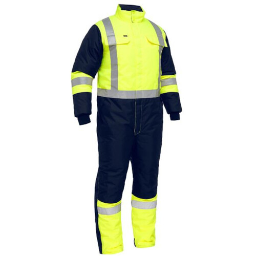 WORKWEAR, SAFETY & CORPORATE CLOTHING SPECIALISTS X TAPED TWO TONE HI VIS FREEZER COVERALL