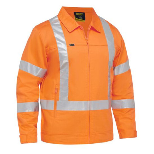 WORKWEAR, SAFETY & CORPORATE CLOTHING SPECIALISTS X TAPED HI VIS DRILL JACKET WITH LIQUID REPELLENT