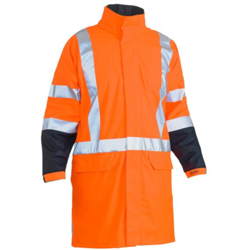 WORKWEAR, SAFETY & CORPORATE CLOTHING SPECIALISTS X TAPED HI VIS TTMC STRETCH PU RAIN COAT