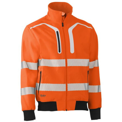 WORKWEAR, SAFETY & CORPORATE CLOTHING SPECIALISTS TAPED HI VIS SOFT SHELL BOMBER JACKET