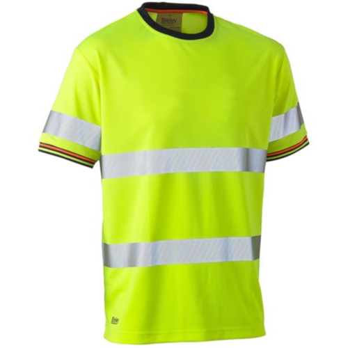 WORKWEAR, SAFETY & CORPORATE CLOTHING SPECIALISTS TAPED HI VIS POLYESTER MESH T-SHIRT - SHORT SLEEVE