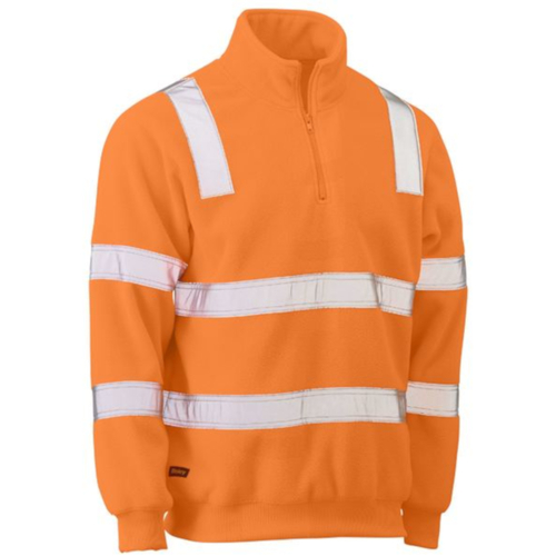 WORKWEAR, SAFETY & CORPORATE CLOTHING SPECIALISTS TAPED HI VIS RAIL POLAR FLEECE JUMPER