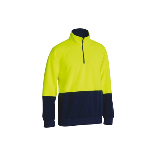 WORKWEAR, SAFETY & CORPORATE CLOTHING SPECIALISTS - HI VIS POLAR FLEECE ZIP PULLOVER