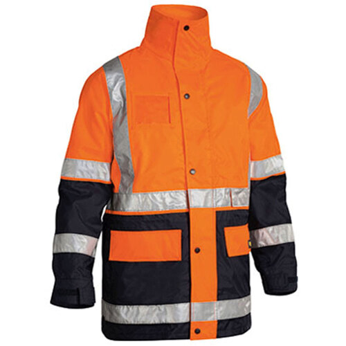 WORKWEAR, SAFETY & CORPORATE CLOTHING SPECIALISTS TAPED HI VIS 5 IN 1 RAIN JACKET