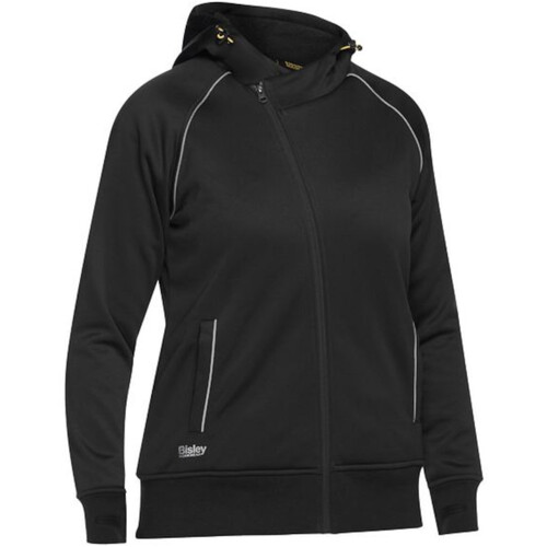 WORKWEAR, SAFETY & CORPORATE CLOTHING SPECIALISTS WOMEN'S FLEECE ZIP FRONT HOODIE WITH SHERPA LINING