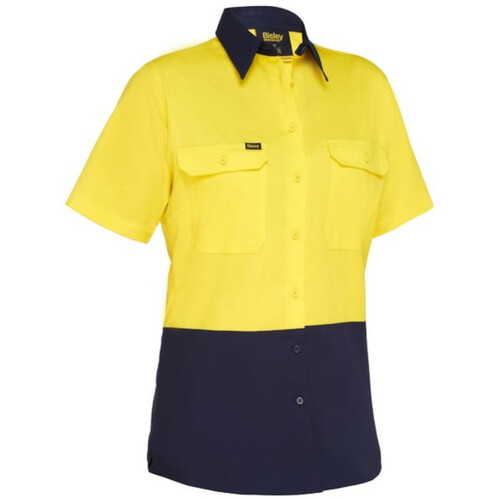 WORKWEAR, SAFETY & CORPORATE CLOTHING SPECIALISTS - WOMEN'S COOL LIGHTWEIGHT HI VIS DRILL SHIRT