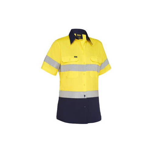 WORKWEAR, SAFETY & CORPORATE CLOTHING SPECIALISTS - WOMEN'S TAPED HI VIS COOL LIGHTWEIGHT DRILL SHIRT