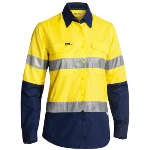 WORKWEAR, SAFETY & CORPORATE CLOTHING SPECIALISTS WOMENS 3M TAPED X AIRFLOW  RIPSTOP HI VIS SHIRT - LONG SLEEVE