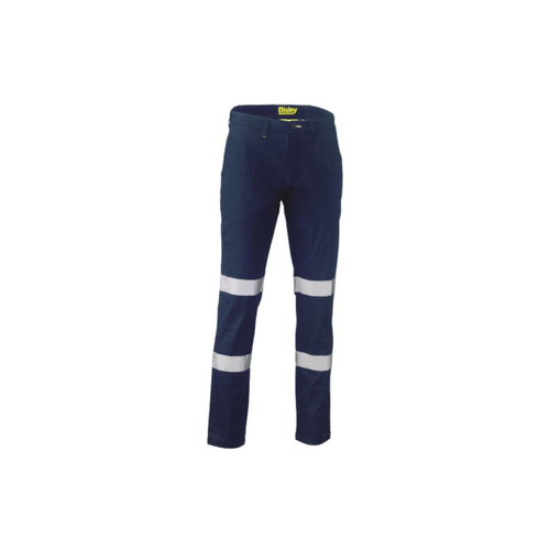 WORKWEAR, SAFETY & CORPORATE CLOTHING SPECIALISTS - TAPED BIOMOTION STRETCH COTTON DRILL WORK PANTS