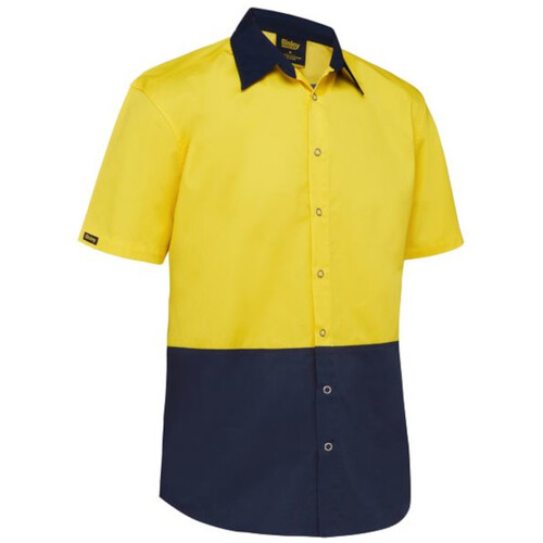 WORKWEAR, SAFETY & CORPORATE CLOTHING SPECIALISTS - TWO TONE HI VIS SHORT SLEEVE SHIRT