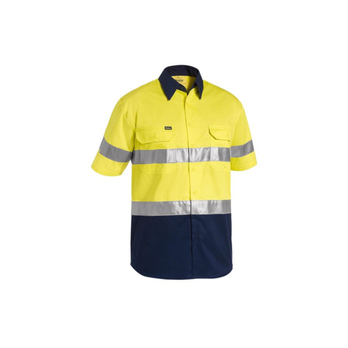 WORKWEAR, SAFETY & CORPORATE CLOTHING SPECIALISTS - 3M TAPED TWO TONE HI VIS COOL LIGHTWEIGHT SHIRT - SHORT SLEEVE