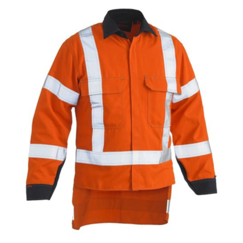 WORKWEAR, SAFETY & CORPORATE CLOTHING SPECIALISTS - TENCATE TECASAFE  PLUS 700 X TAPED HI VIS TTMC-W FR VENTED SHIRT - LONG SLEEVE