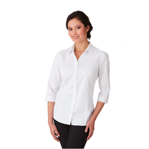 WORKWEAR, SAFETY & CORPORATE CLOTHING SPECIALISTS - City Stretch Classic - 3/4 Sleeve Shirt - Ladies