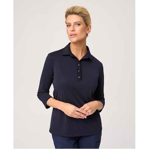 WORKWEAR, SAFETY & CORPORATE CLOTHING SPECIALISTS Bella ¾ Sleeve Frill Placket Top - Ladies