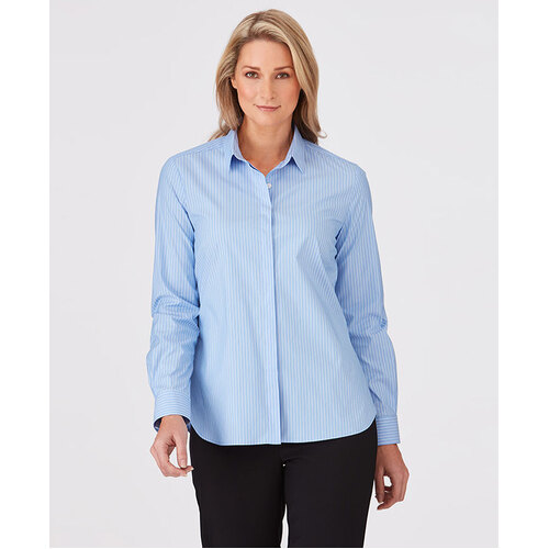 WORKWEAR, SAFETY & CORPORATE CLOTHING SPECIALISTS - CC Stripe - Long sleeve Shirt - Ladies