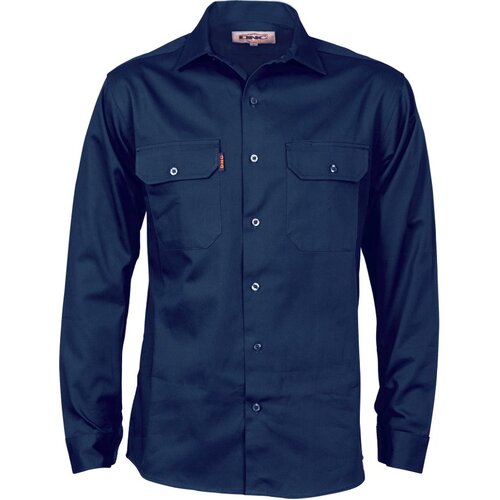 WORKWEAR, SAFETY & CORPORATE CLOTHING SPECIALISTS - Cotton Drill Work Shirt - Long Sleeve