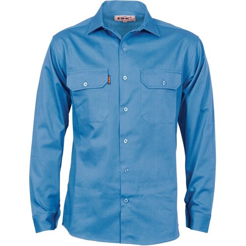 WORKWEAR, SAFETY & CORPORATE CLOTHING SPECIALISTS - Cotton Drill Work Shirt With Gusset Sleeve - Long Sleeve