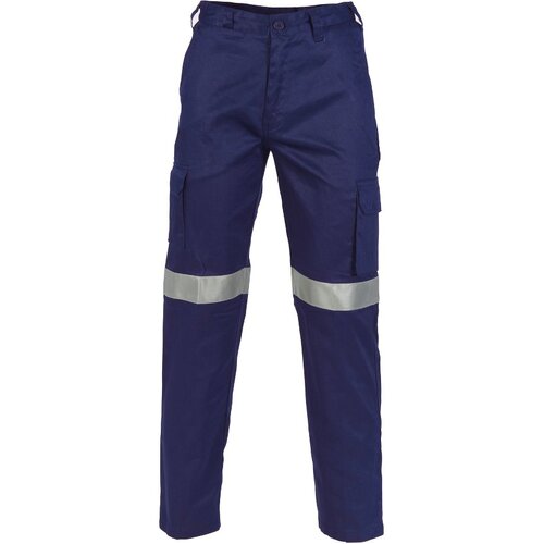 WORKWEAR, SAFETY & CORPORATE CLOTHING SPECIALISTS Lightweight Cotton Cargo Pants with 3M R/Tape