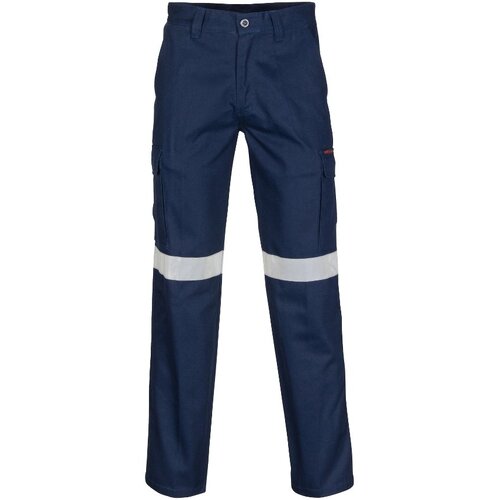 WORKWEAR, SAFETY & CORPORATE CLOTHING SPECIALISTS - Middle Weight Cotton Double Angled Cargo Pants With CRS Reflective Tape