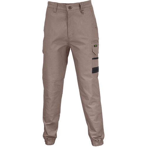 WORKWEAR, SAFETY & CORPORATE CLOTHING SPECIALISTS - SLIMFLEX TRADIE CARGO PANTS - ELASTIC CUFFS