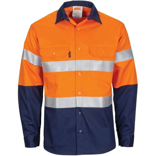 WORKWEAR, SAFETY & CORPORATE CLOTHING SPECIALISTS - Paton Saint Flame Retardant 2 Tone Cotton Shirt with 3M F/R Tape - L/S