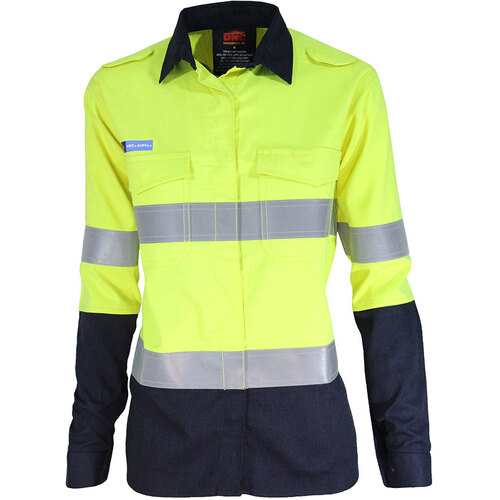 WORKWEAR, SAFETY & CORPORATE CLOTHING SPECIALISTS - LADIES INHERENT FR PPE2 2 TONE D/N SHIRT