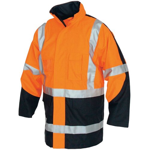 WORKWEAR, SAFETY & CORPORATE CLOTHING SPECIALISTS - HiVis FR & HRC2 D/N Rain Jacket