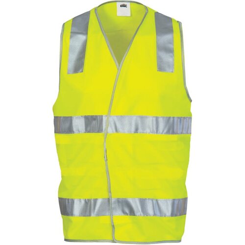 WORKWEAR, SAFETY & CORPORATE CLOTHING SPECIALISTS - Day/Night Safety Vest with Hoop & Shoulder Generic R/Tape