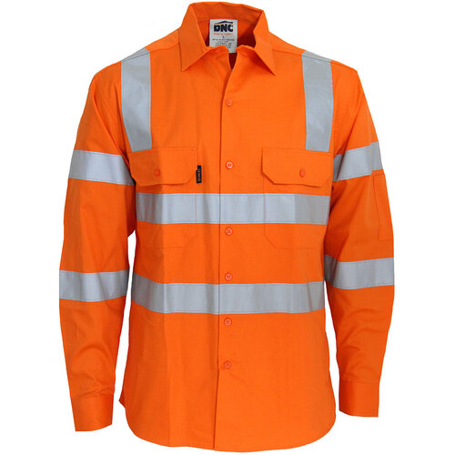 WORKWEAR, SAFETY & CORPORATE CLOTHING SPECIALISTS Hi-Vis 3 way Cool-Breeze VIC Rail Shirt