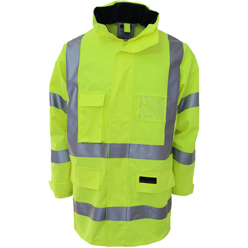 WORKWEAR, SAFETY & CORPORATE CLOTHING SPECIALISTS HiVis Breathable Rain Jacket Biomotion tape