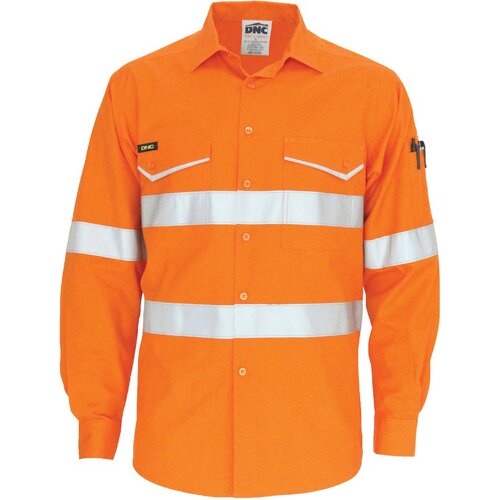 WORKWEAR, SAFETY & CORPORATE CLOTHING SPECIALISTS - RipStop Cotton Cool Shirt with CSR Reflective Tape, L/S