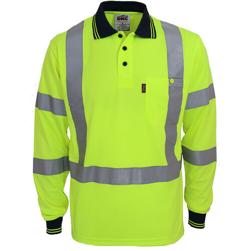 WORKWEAR, SAFETY & CORPORATE CLOTHING SPECIALISTS Hi-Vis "X' Back & Bio-motion Taped Polo