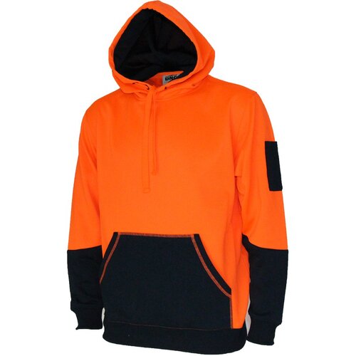 WORKWEAR, SAFETY & CORPORATE CLOTHING SPECIALISTS - Hivis 2 tone super fleecy hoodie