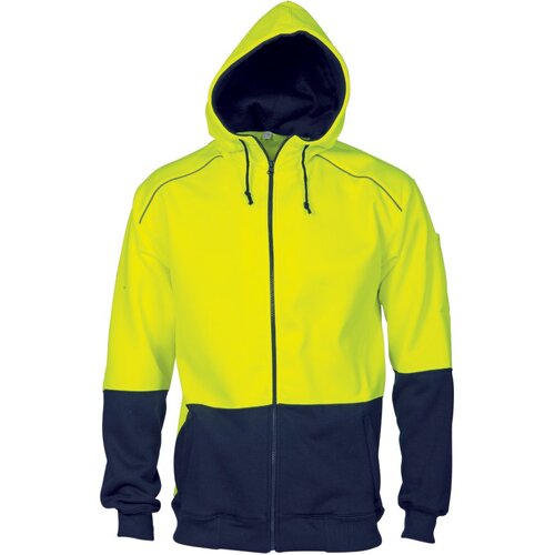 WORKWEAR, SAFETY & CORPORATE CLOTHING SPECIALISTS HiVis Contrast Piping Fleecy Hoodie