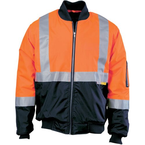 WORKWEAR, SAFETY & CORPORATE CLOTHING SPECIALISTS - HIVIS 2 TONE BOMBER JACKET WITH CSR R/TAPE