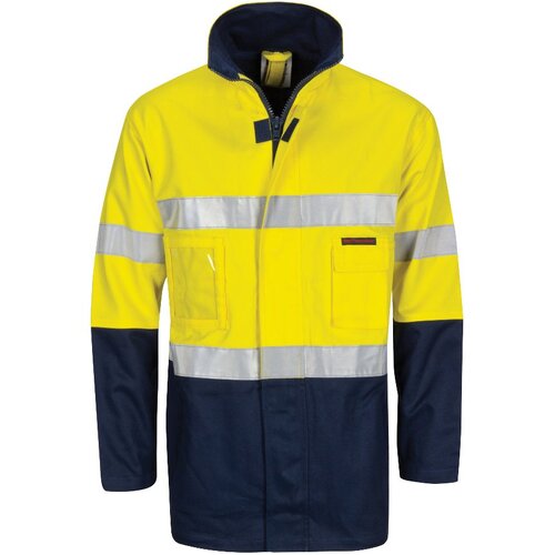 WORKWEAR, SAFETY & CORPORATE CLOTHING SPECIALISTS HiVis Cotton Drill "2 in 1" Jacket with Generic Reflective R/Tape