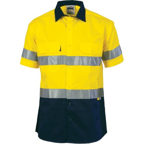 WORKWEAR, SAFETY & CORPORATE CLOTHING SPECIALISTS HiVis Two Tone Drill Shirt with 3M 8906 R/Tape - short sleeve