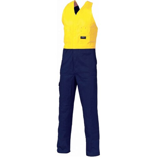 WORKWEAR, SAFETY & CORPORATE CLOTHING SPECIALISTS HiVis Two Tone Cotton Action Back Overall