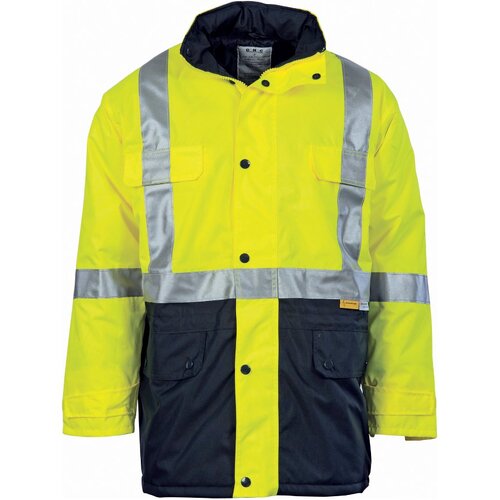 WORKWEAR, SAFETY & CORPORATE CLOTHING SPECIALISTS - HiVis Two Tone Quilted Jacket with 3M R/Tape