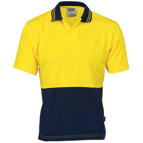 WORKWEAR, SAFETY & CORPORATE CLOTHING SPECIALISTS Hivis Cool Breeze Cotton Jersey Food Industry Polo - Short Sleeve