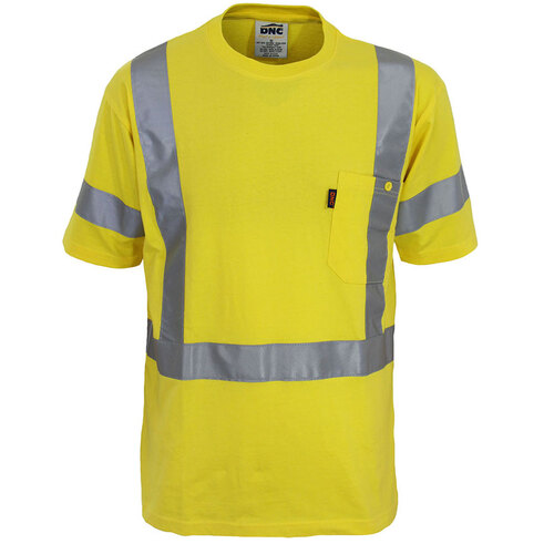 WORKWEAR, SAFETY & CORPORATE CLOTHING SPECIALISTS HiVis Cotton Taped Tee Short Sleeve