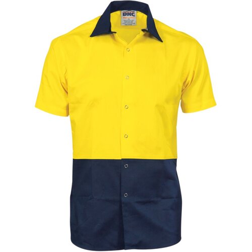 WORKWEAR, SAFETY & CORPORATE CLOTHING SPECIALISTS - HiVis Cool Breeze Food Industry Cotton Shirt - Short Sleeve