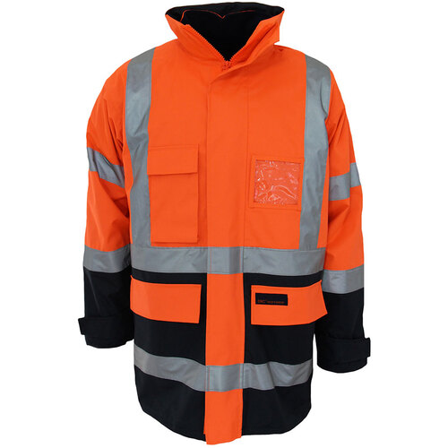 WORKWEAR, SAFETY & CORPORATE CLOTHING SPECIALISTS - HiVis "H" pattern 2T Biomotion tape "6 in 1" Jacket