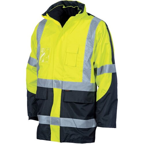 WORKWEAR, SAFETY & CORPORATE CLOTHING SPECIALISTS - HiVis Cross Back 2 Tone D/N  6 in 1  Contrast Jacket (Outer Jacket and Inner Vest can be sold separ