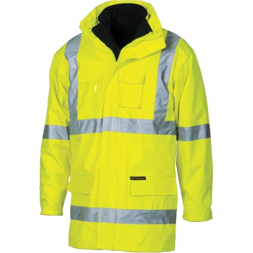 WORKWEAR, SAFETY & CORPORATE CLOTHING SPECIALISTS - HiVis Cross Back D/N  6 in 1  jacket (Outer Jacket and Inner Vest can be sold separately)