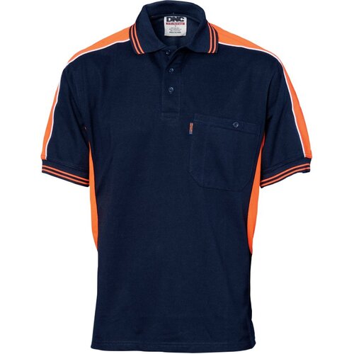 WORKWEAR, SAFETY & CORPORATE CLOTHING SPECIALISTS - Polyester Cotton Panel Polo Shirt - Short Sleeve