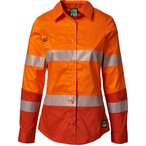 WORKWEAR, SAFETY & CORPORATE CLOTHING SPECIALISTS - LSH-2WT -Womens Hi Vis Reflective Stretch Work Shirt