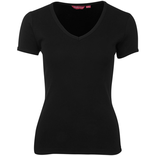 WORKWEAR, SAFETY & CORPORATE CLOTHING SPECIALISTS - JB's LADIES V-NECK RIB TEE